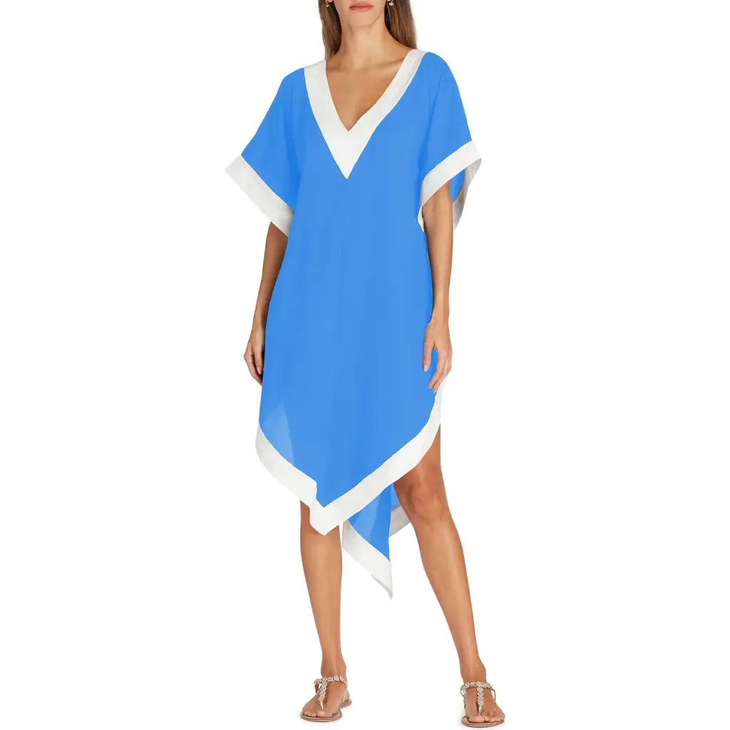 Aria High-Low Crepe De Chine Cover-Up Dress