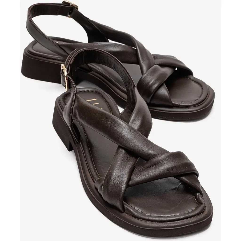 Frand Leather Crisscross Strap Sandal by Forever & Always Shoes