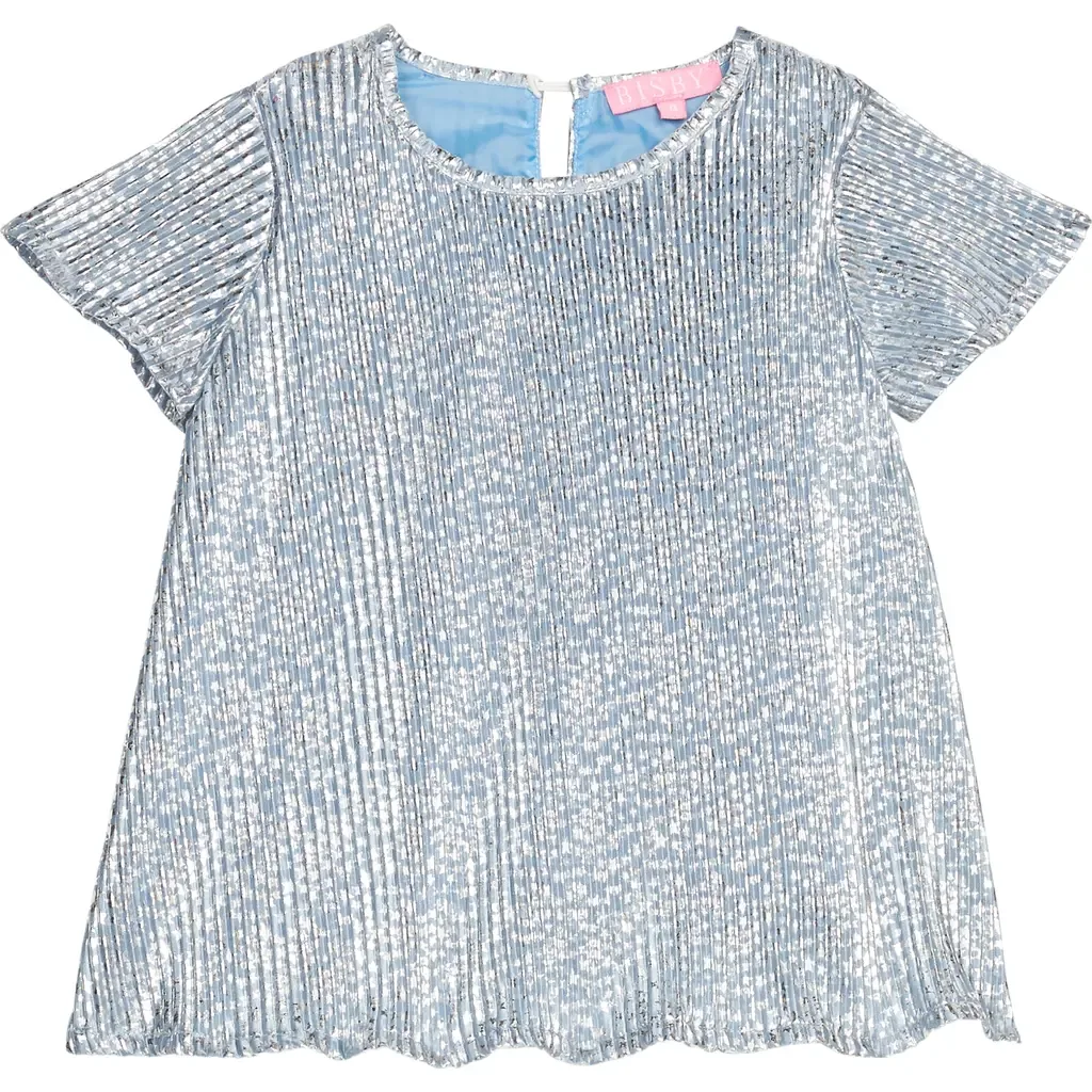 Metallic Crinkle Top by BISBY
