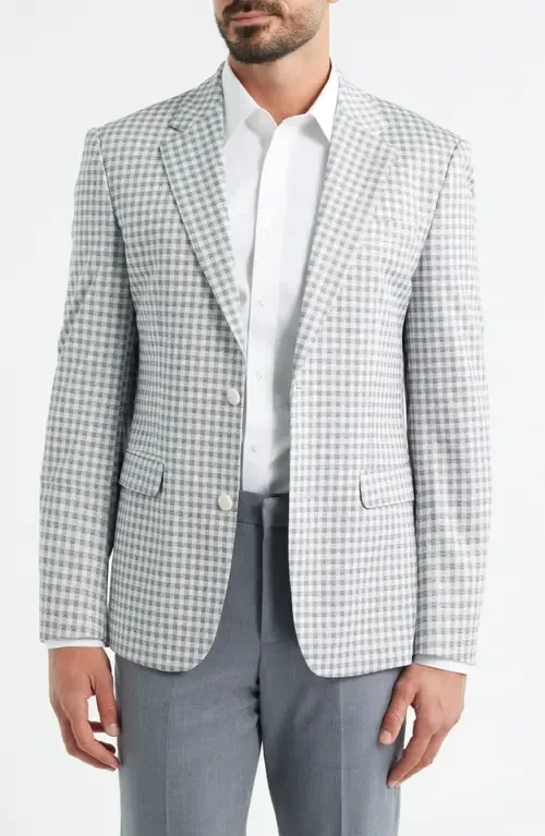 Dh-Xtension Modern Fit Gingham Check Stretch Sport Coat by DANIEL HECHTER