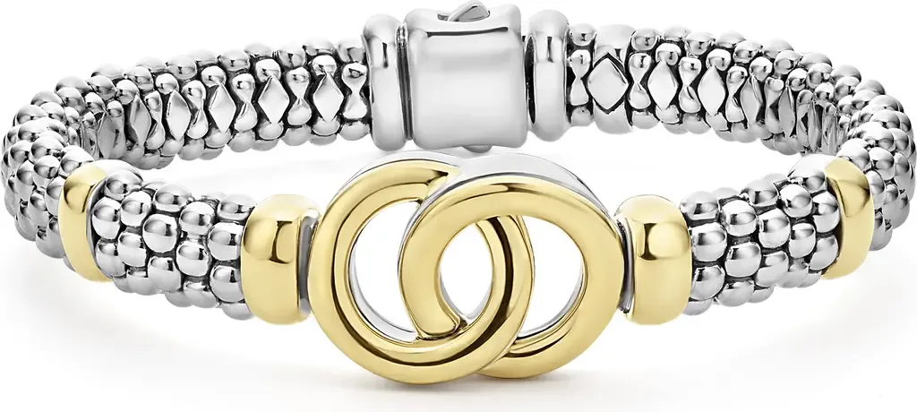 Signature Caviar Interlock Bracelet by LAGOS