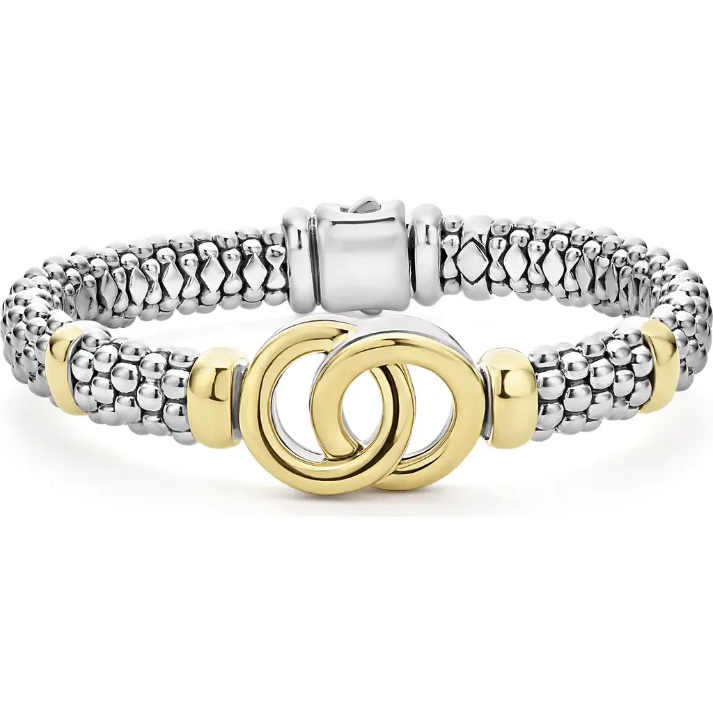 Signature Caviar Interlock Bracelet by LAGOS