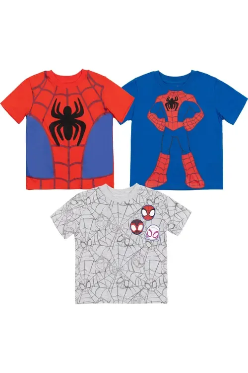 Spider-Man 3-Pack Short Sleeve T-Shirts by Marvel