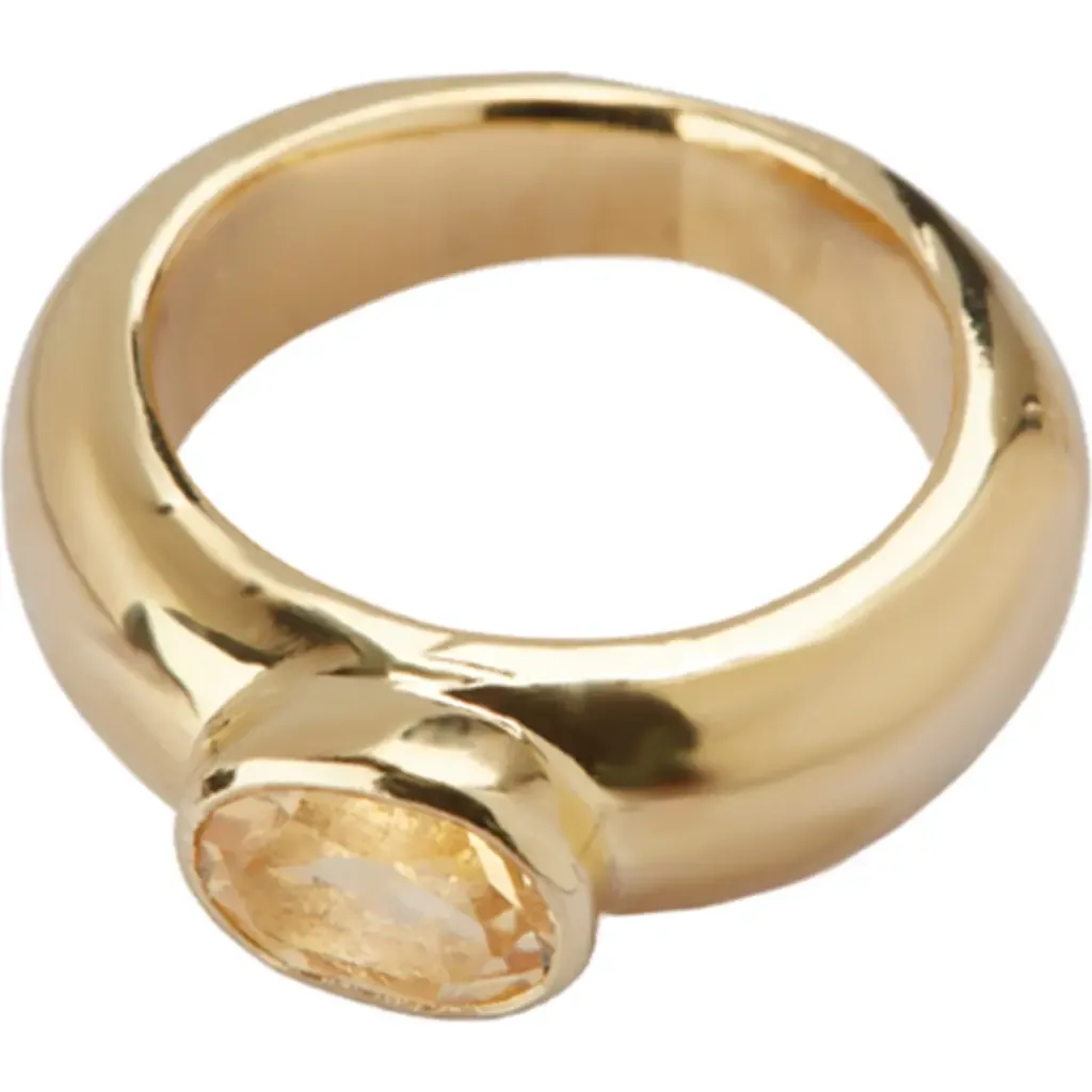 Oval Stone Chunky Ring by Argento Vivo Sterling Silver