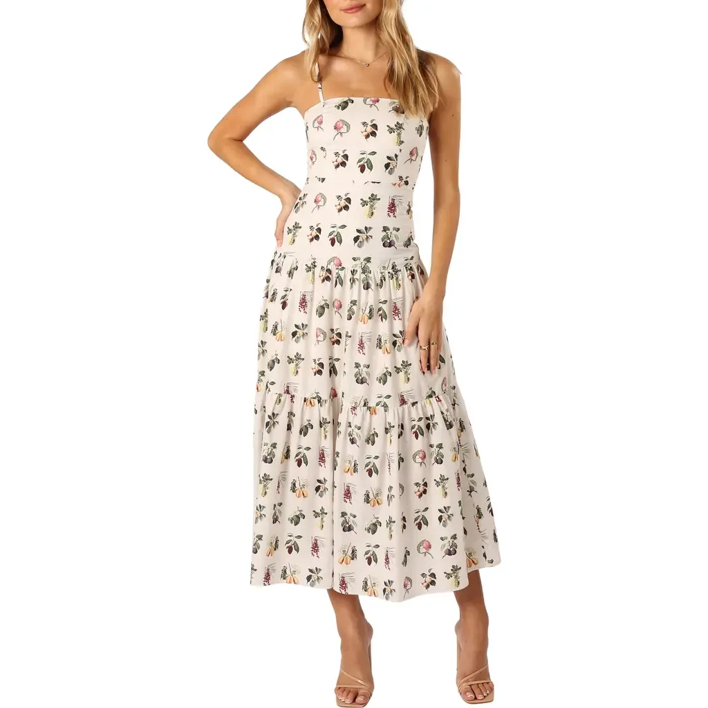 Botanique Fruit Print Cotton Midi Sundress by Petal & Pup