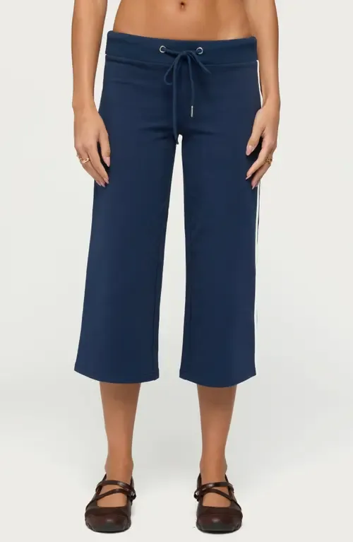 Zanele Side Stripe Capri Sweatpants by EDIKTED