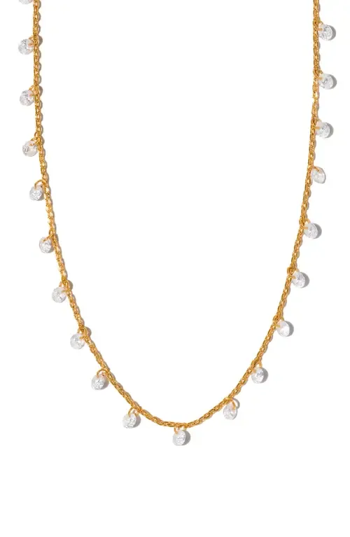 Dew You Cubic Zirconia Drop Necklace by Girls Crew
