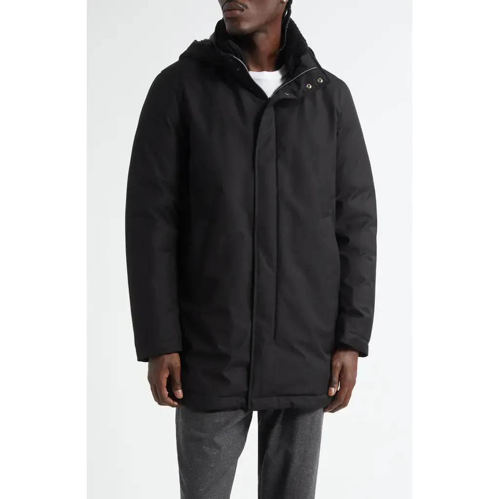 Windproof Hooded Down Parka by Herno