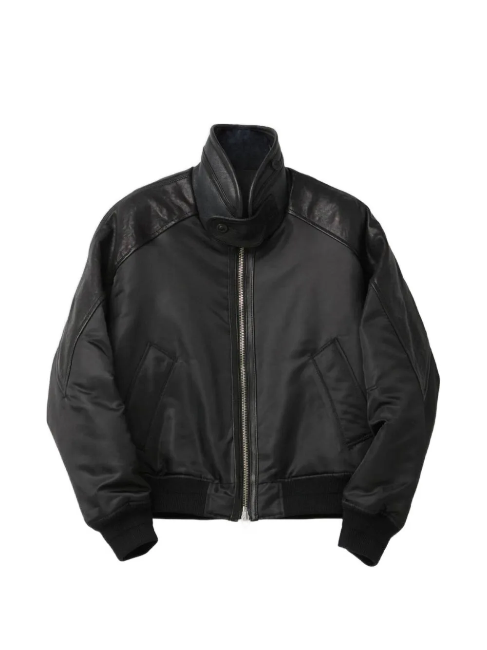 High-Neck Shearling-Panelled Bomber Jacket by COOR