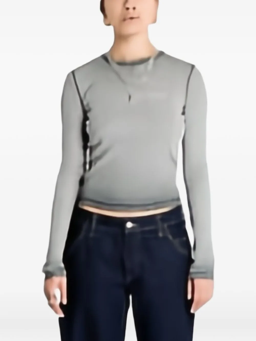Rhinestone-Embellished Long-Sleeve Top by GUESS USA