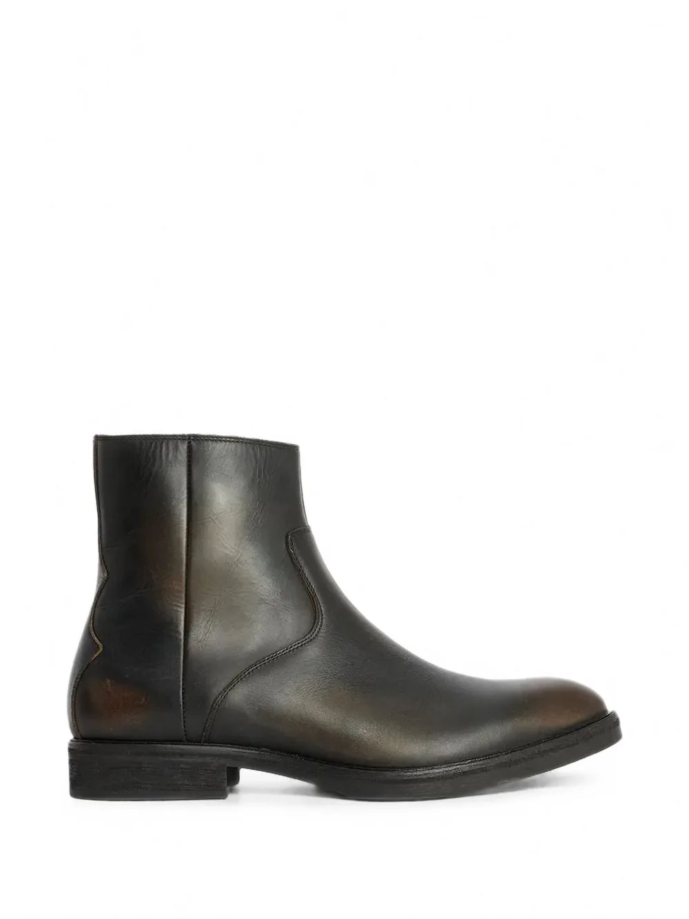Side-Zip Leather Ankle Boots by AllSaints