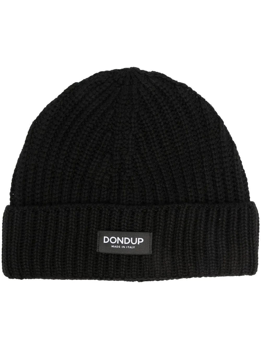 Logo-Patch Ribbed-Knit Beanie by DONDUP
