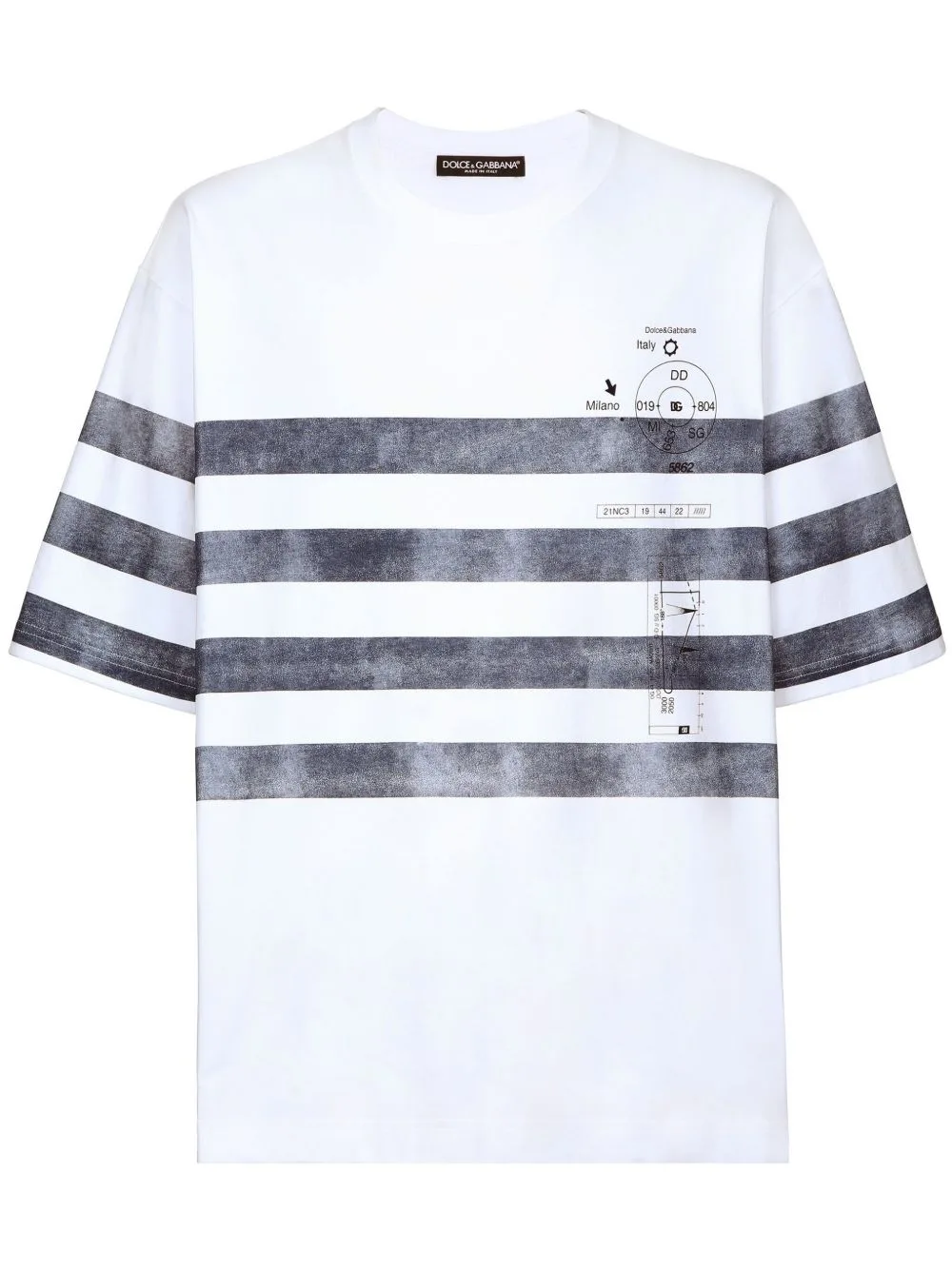 Striped Cotton T-Shirt by Dolce & Gabbana