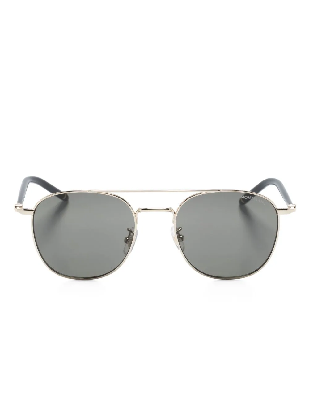 Raised-Bridge Square-Frame Sunglasses by Montblanc