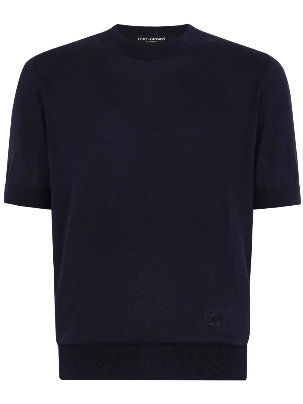 Logo-Embroidered Silk Knitted Top by Dolce & Gabbana