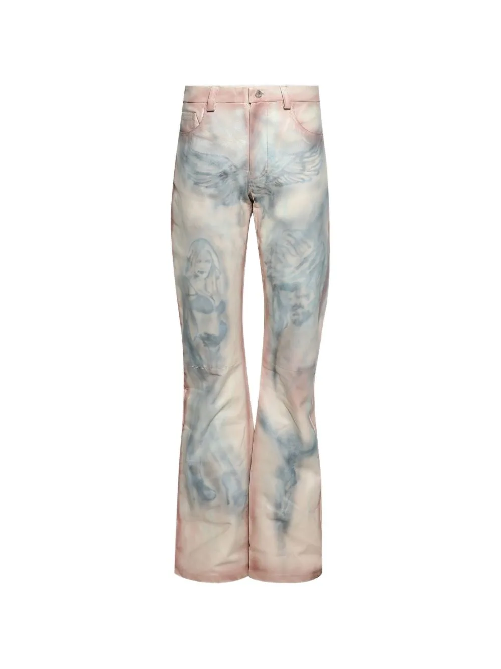 Graphic Leather Trousers by LA MASKARADE