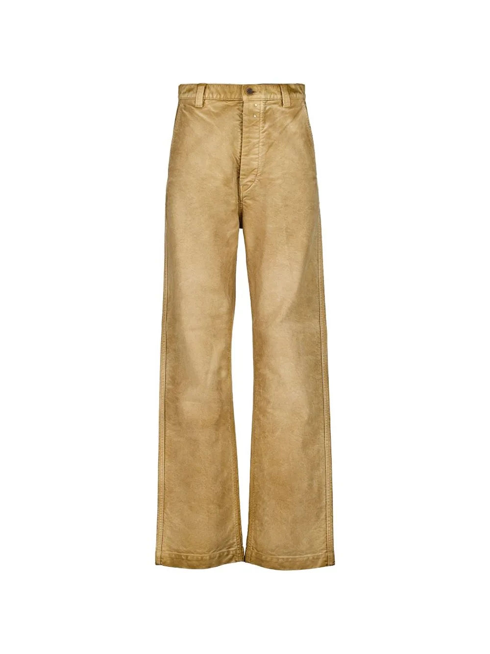 Faded-Effect Straight-Leg Trousers by Auralee