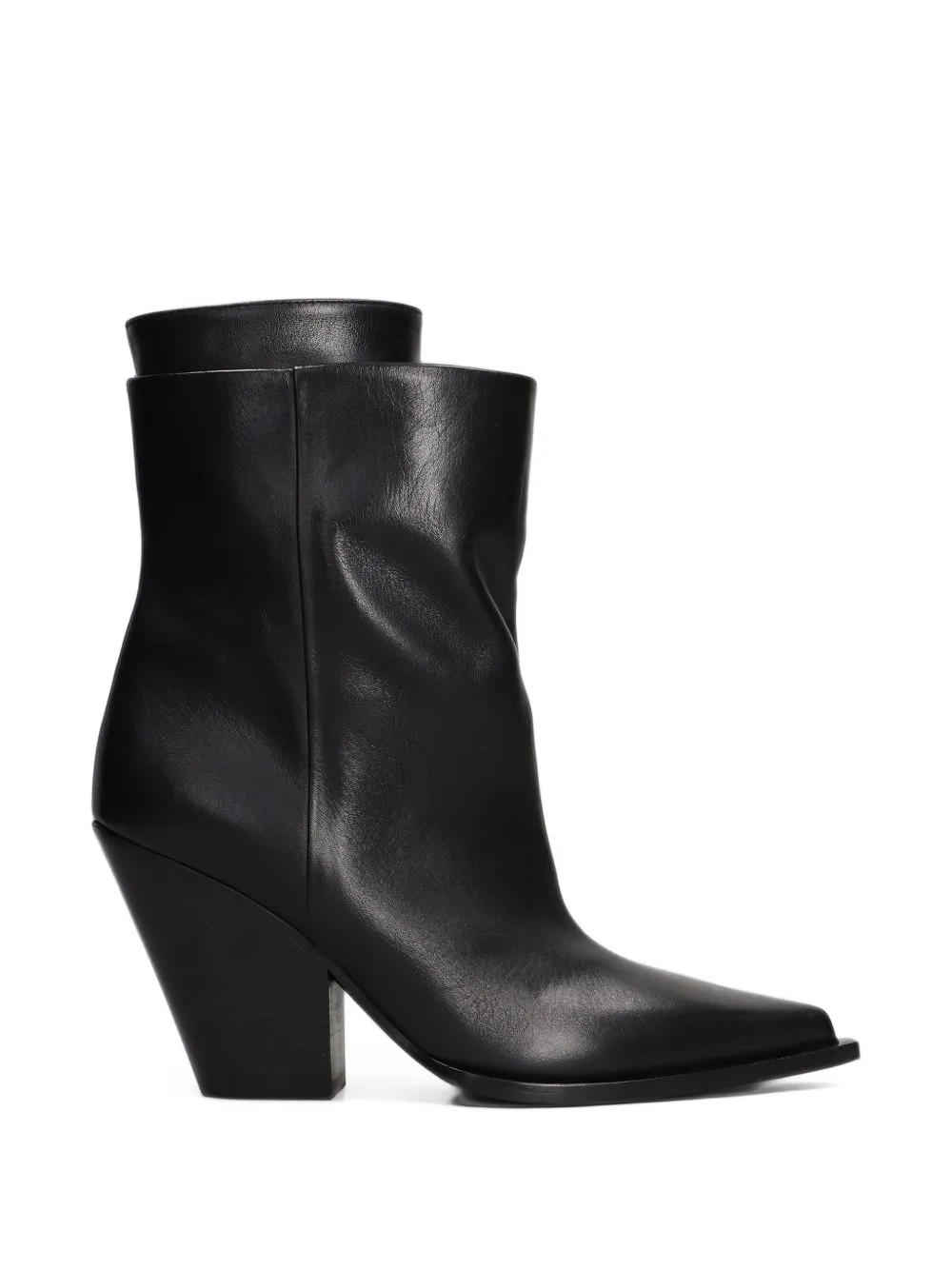 Pointed-Toe Leather Boots