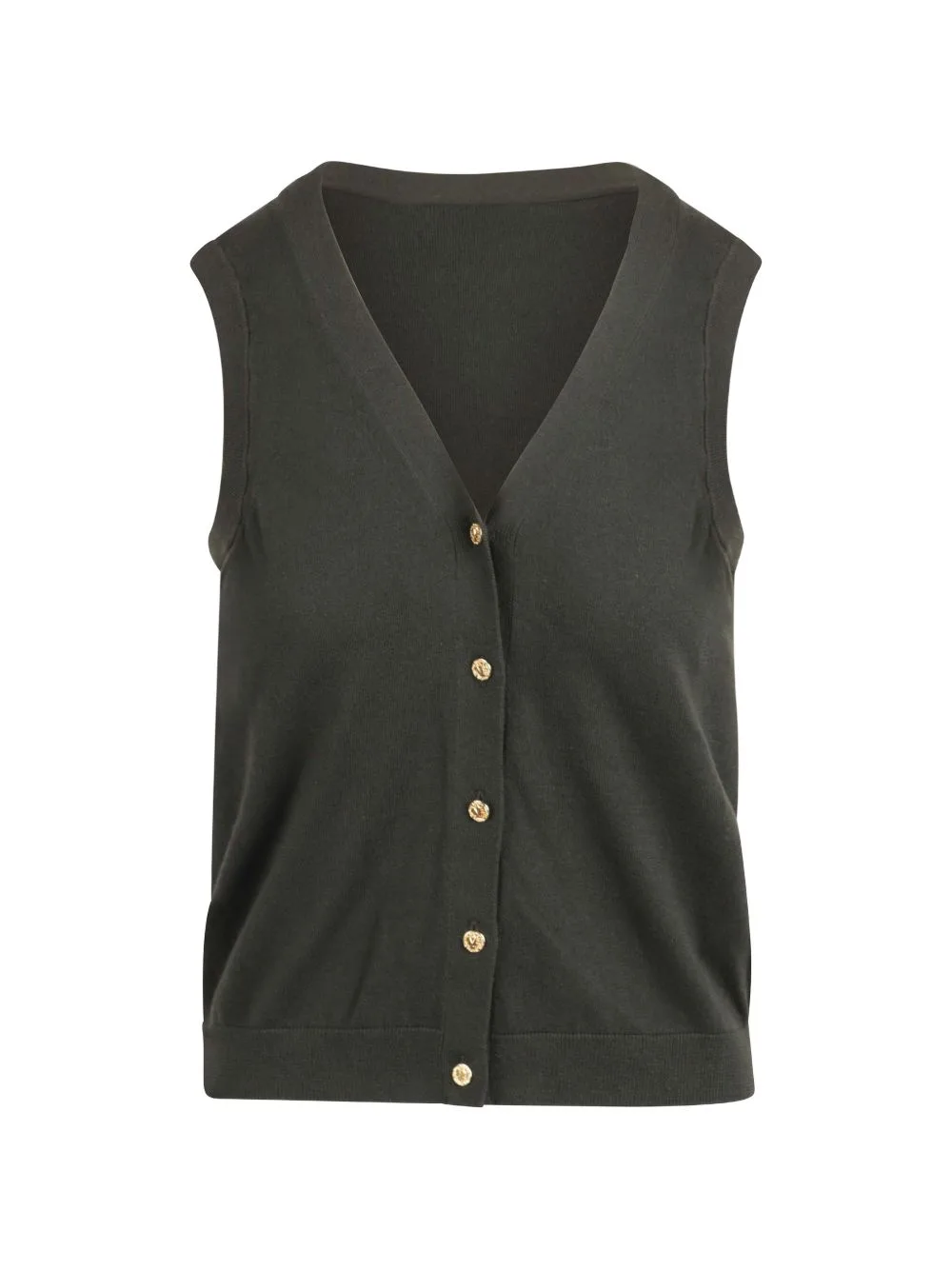 V-Neck Button-Up Vest by 'S Max Mara