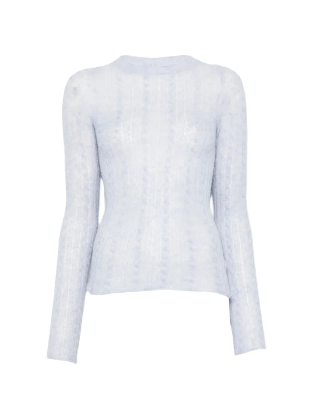 Sey Cable-Knit Semi-Sheer Sweater by Haikure