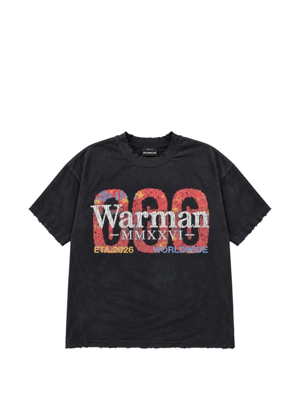 Distressed Logo-Print T-Shirt by WARMAN