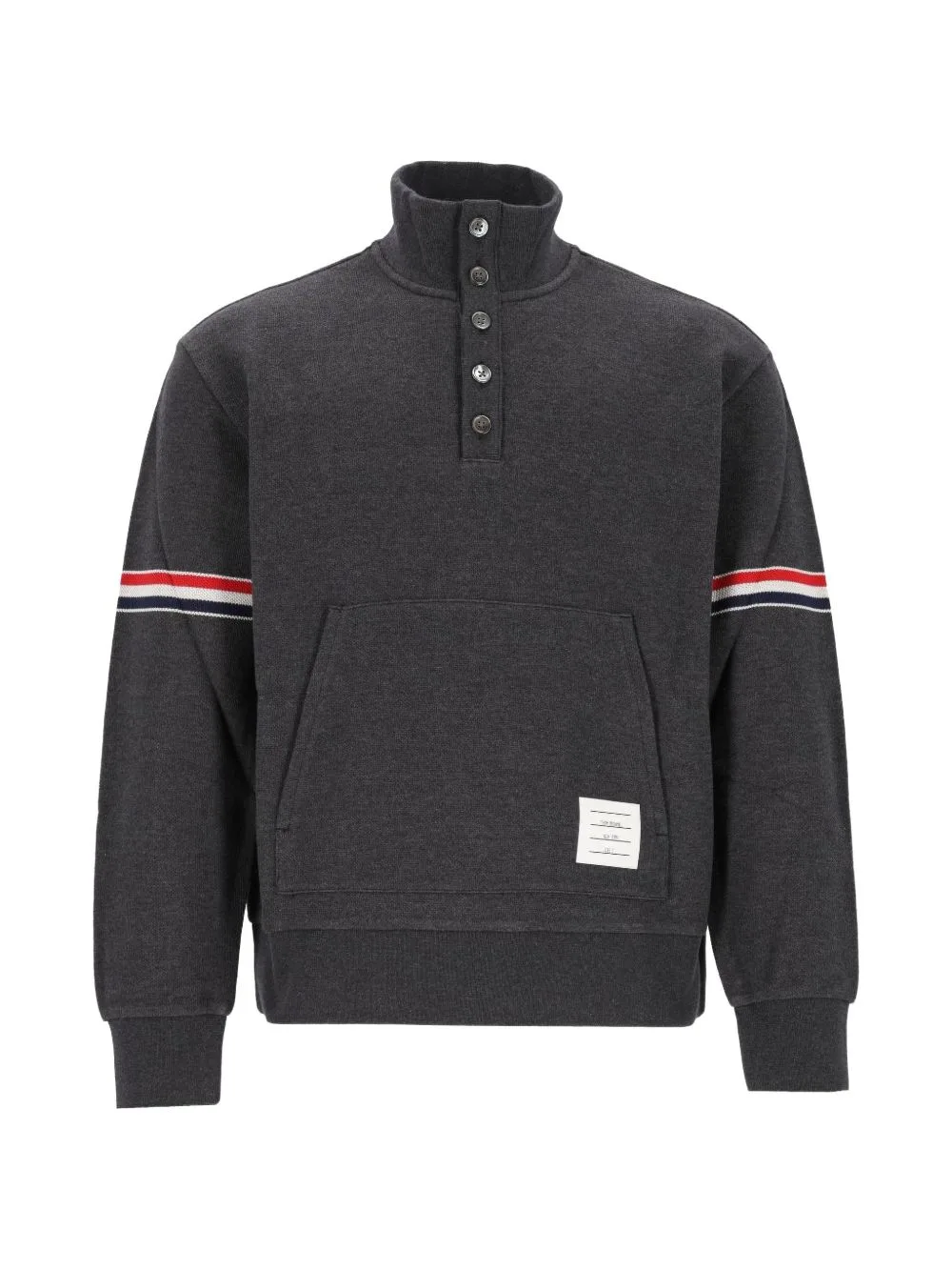 Stripe-Detail Button-Up Sweater by Thom Browne