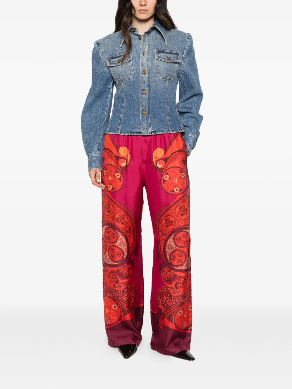 Club Placée Elasticated-Waistband Trousers by La DoubleJ