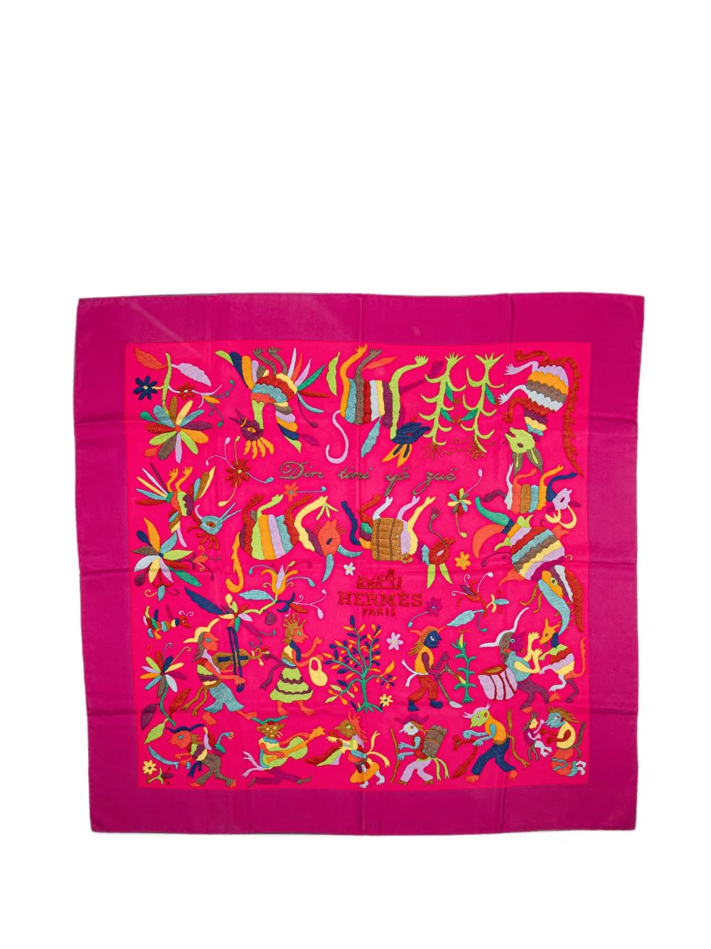 Din Tini Ya Zue Silk Scarf by Hermès Pre-Owned