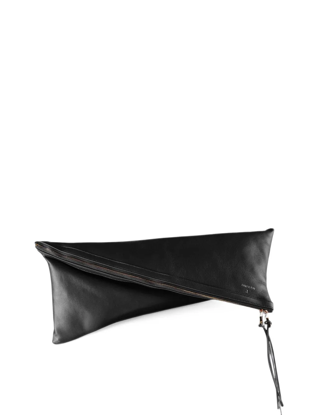 Vedo Non Vedo Asymmetric Leather Clutch Bag
