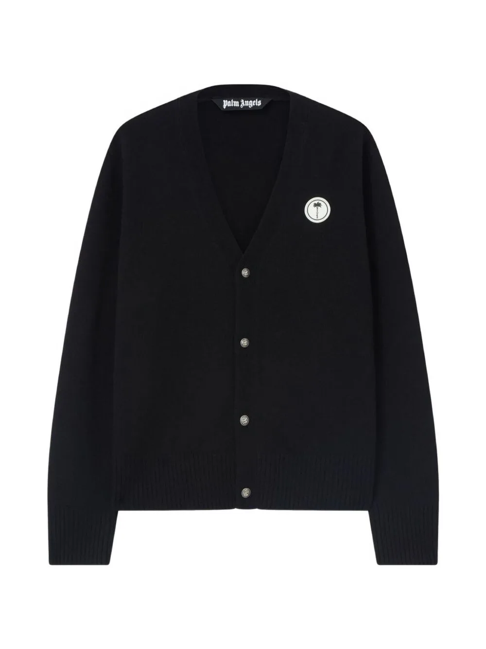 Logo-Patch V-Neck Cardigan by Palm Angels