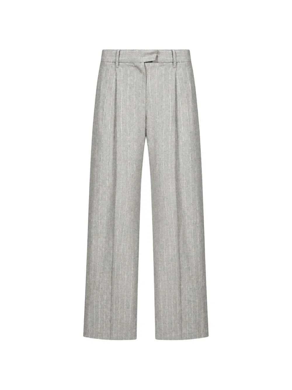 Pinstripe-Pattern Pleated Trousers by Brunello Cucinelli
