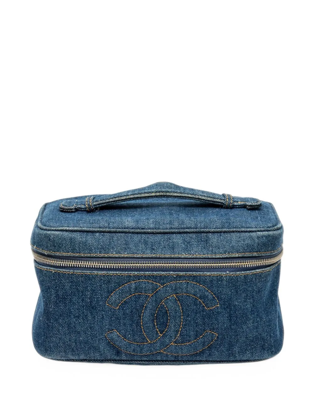 1996-1997 Rare CC Denim Vanity Case by CHANEL Pre-Owned