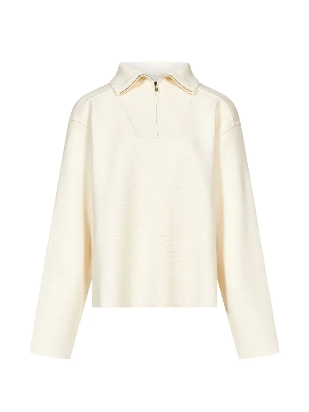 Quarter-Zip Dropped-Shoulder Sweater by R2W