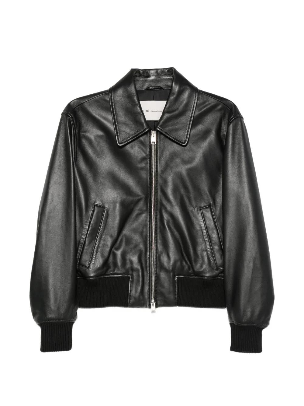 Ami De Coeur Leather Jacket by AMI Paris