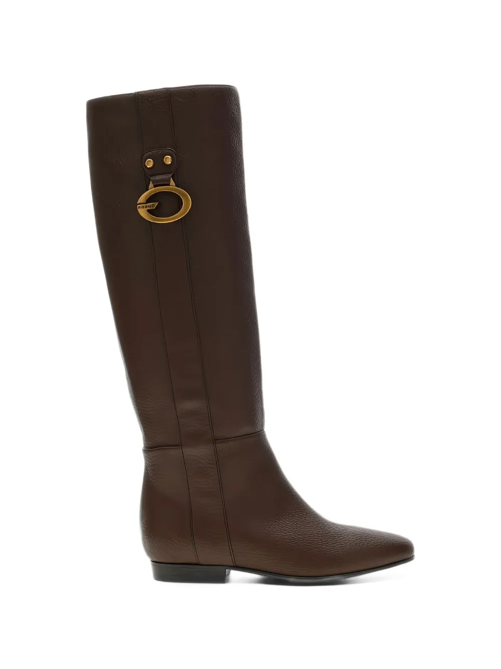 Elliana Logo-Plaque Pebbled-Effect Boots by GUESS USA