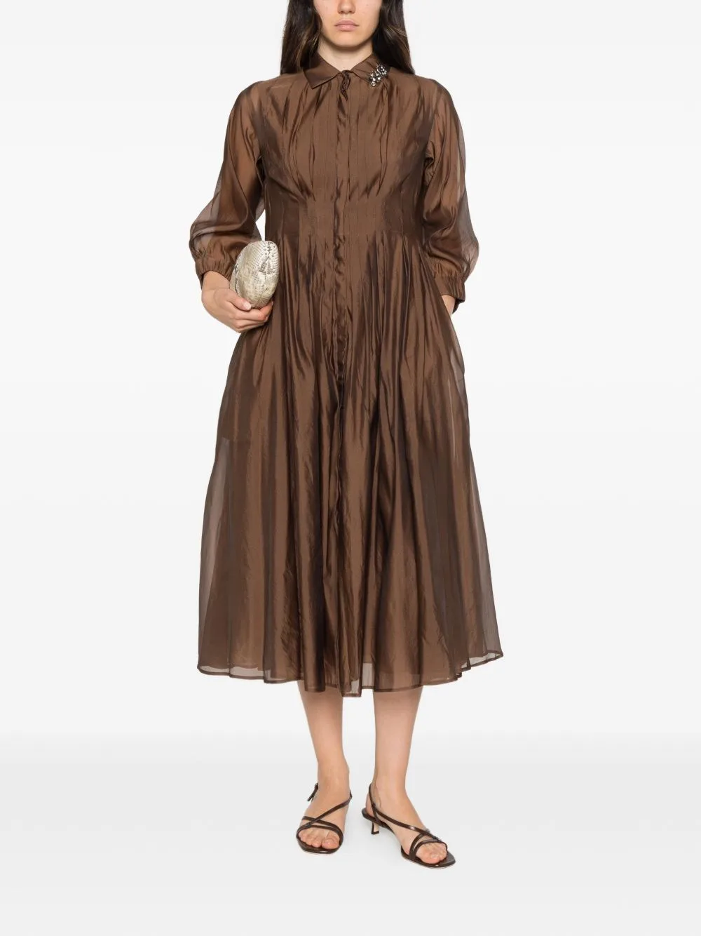 Vetro Crystal-Embellished Pleated Midi Dress by 'S Max Mara
