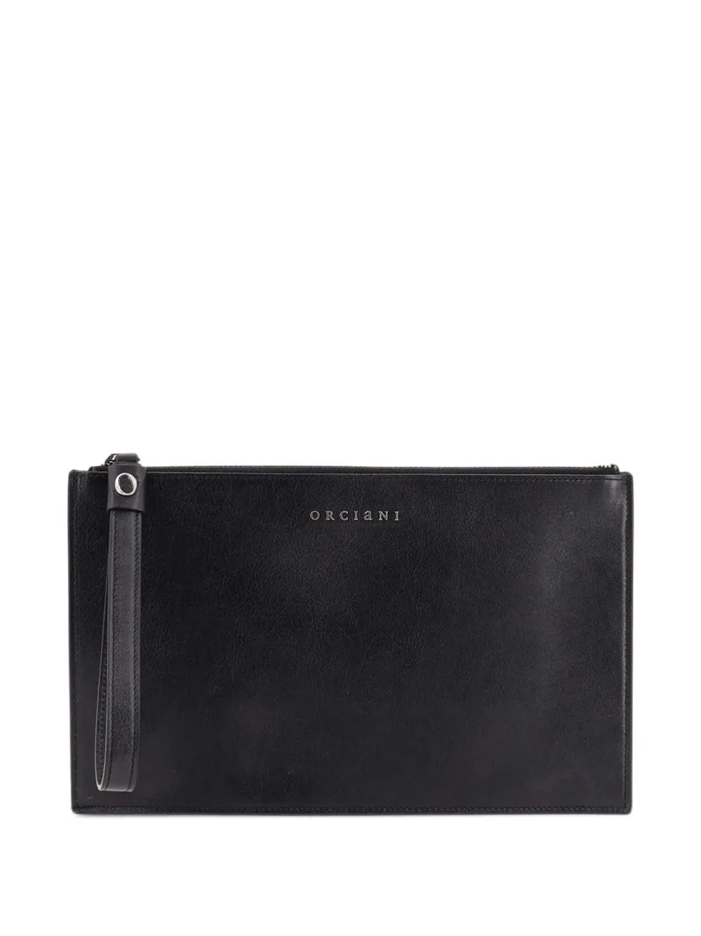 Logo-Plaque Wristlet Clutch Bag