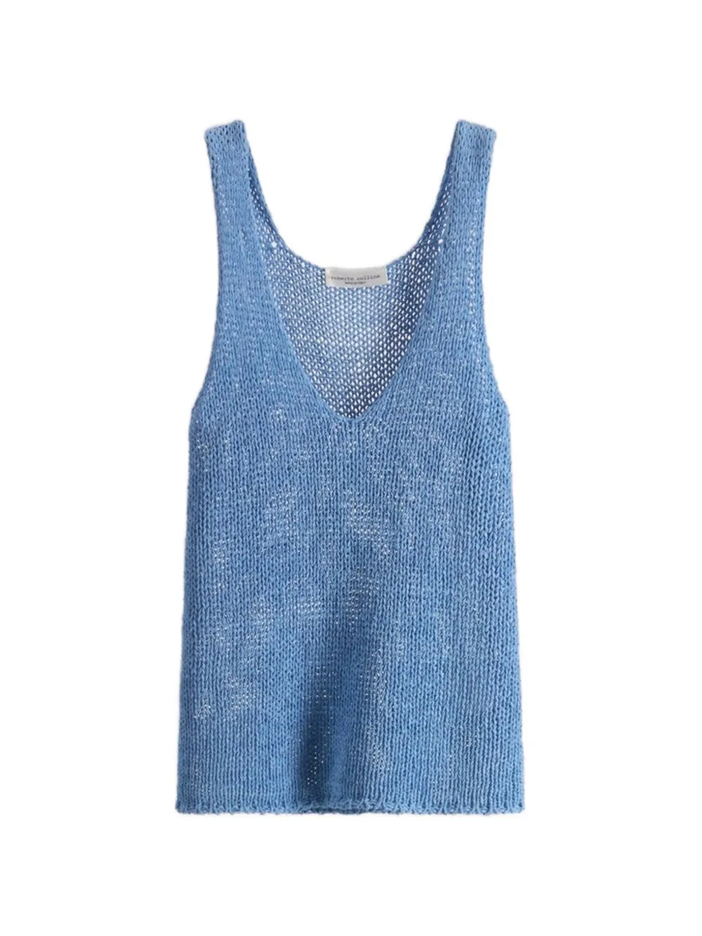 Ribbed-Knit V-Neck Tank Top by Roberto Collina