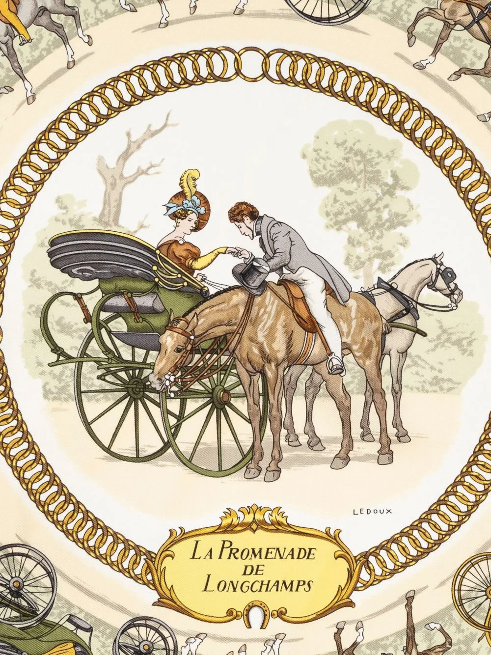 La Promenade De Longchamps Scarf by Hermès Pre-Owned