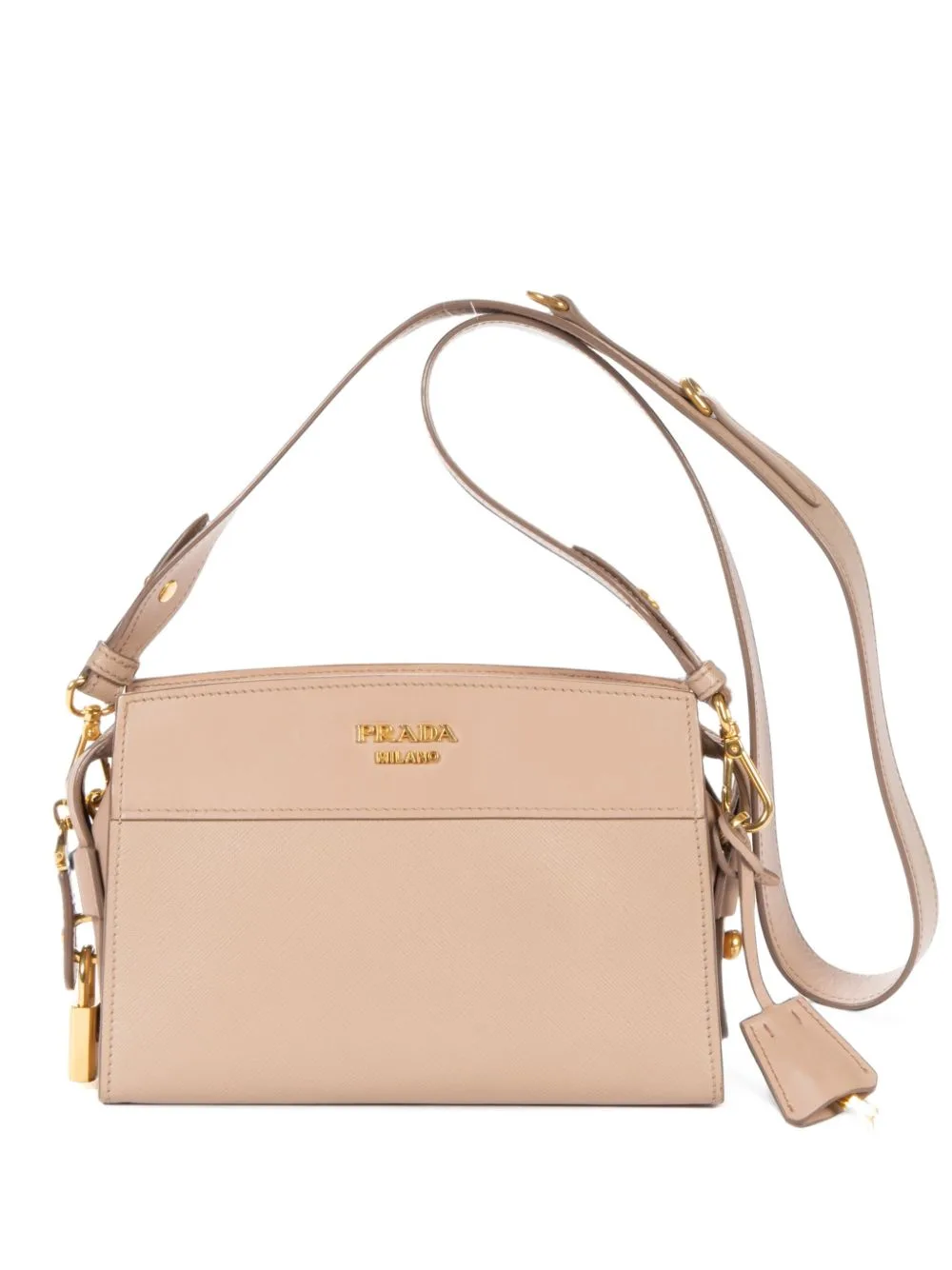 Esplanade Leather Shoulder Bag by Prada Pre-Owned