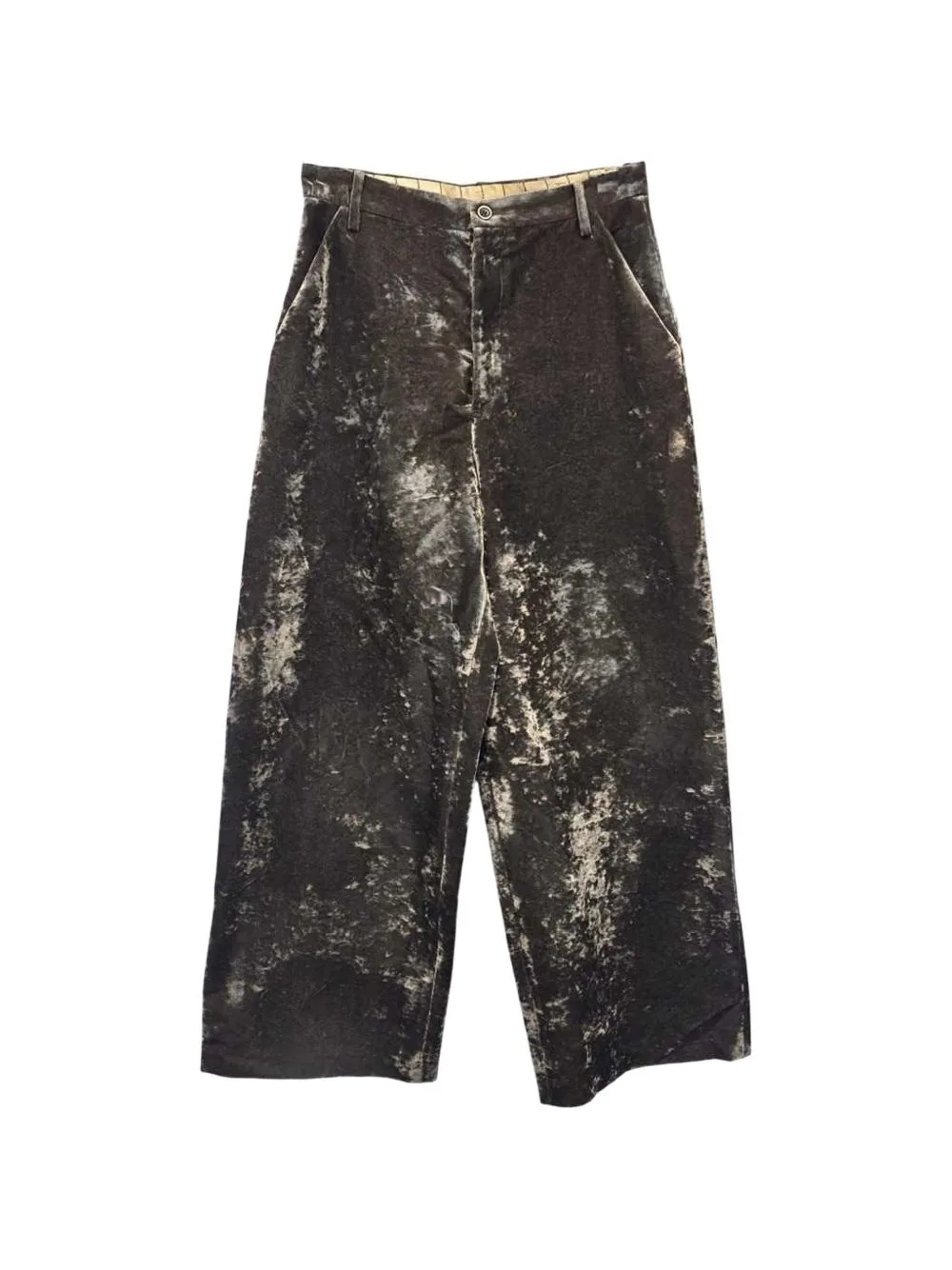 Velvet-Effect Straight-Leg Trousers by Uma Wang
