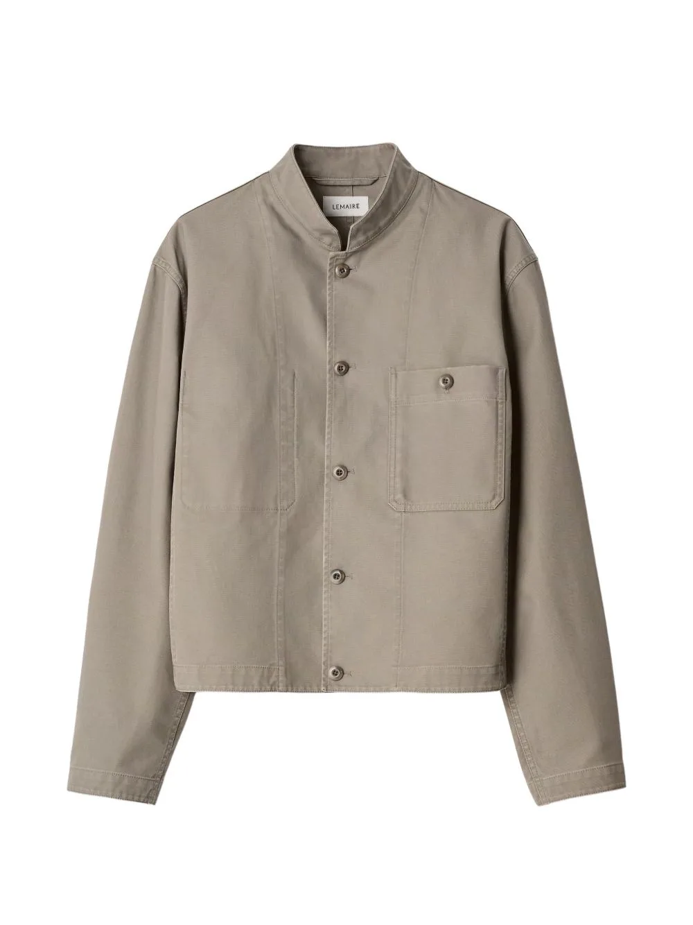 Stand-Collar Jacket in Heavy Cotton Twill by LEMAIRE
