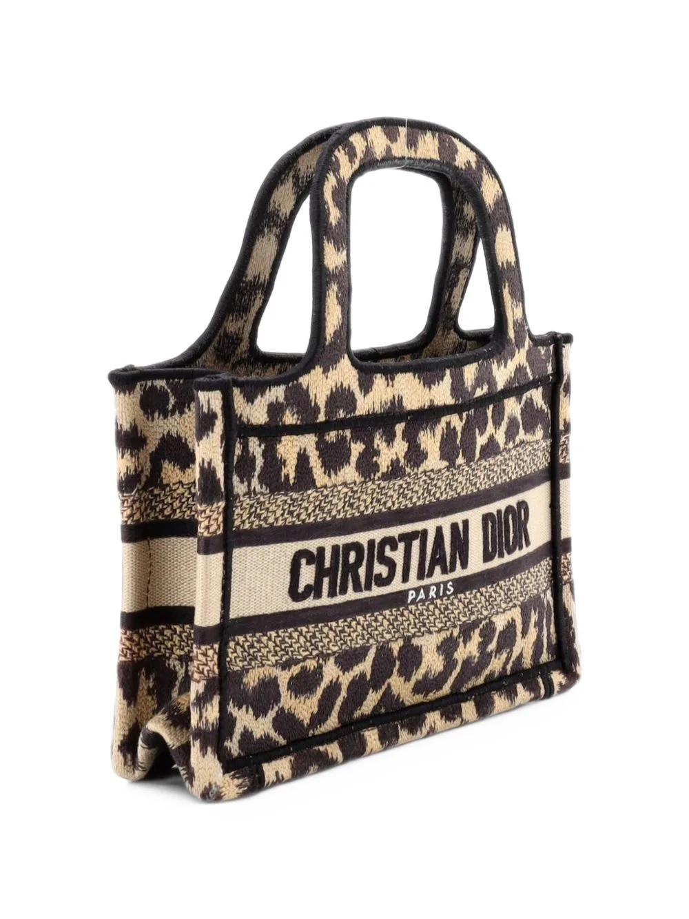 Book Mizza Embroidered Canvas Mini Tote Bag by Christian Dior Pre-Owned