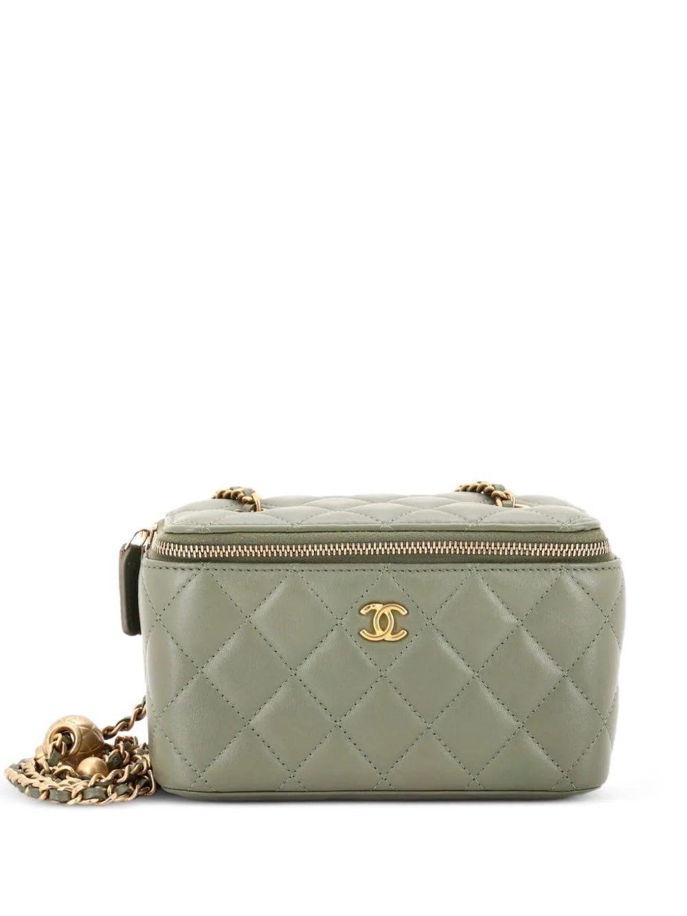 Pearl Crush Vanity Case with Chain Quilted Lambskin Small Clutch Bag by CHANEL Pre-Owned