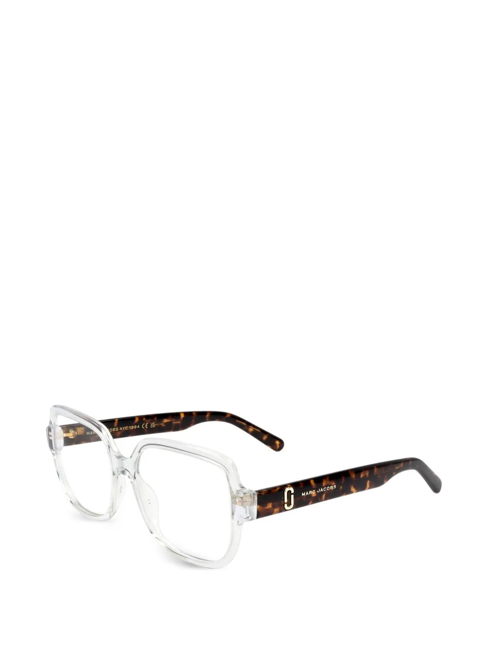 Tortoiseshell-Effect Square-Frame Glasses by Marc Jacobs Eyewear