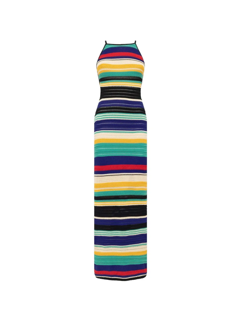 Striped-Pattern Knitted Dress