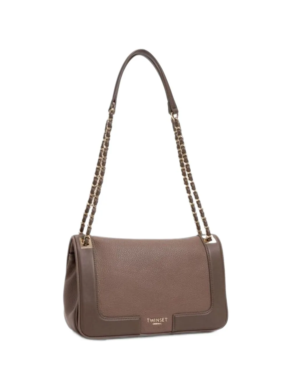 Pebbled Chain-Link Shoulder Bag by TWINSET