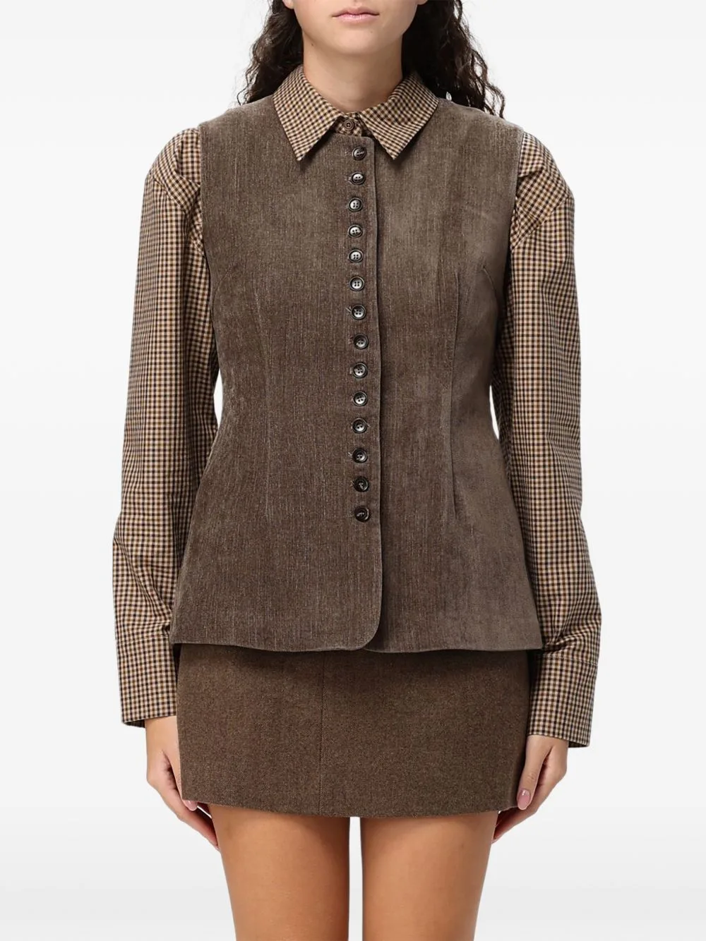 Button-Up Sleeveless Waistcoat by Eleh