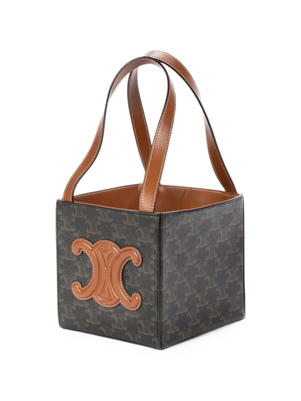 Cube Cuir Triomphe Mini Bag by Celine Pre-Owned