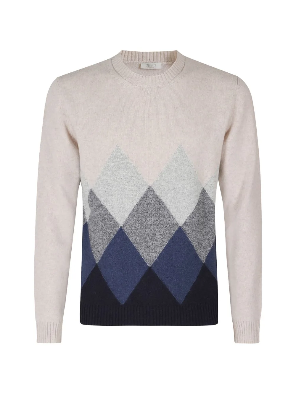 Argyle-Pattern Crew-Neck Sweater by Seventy